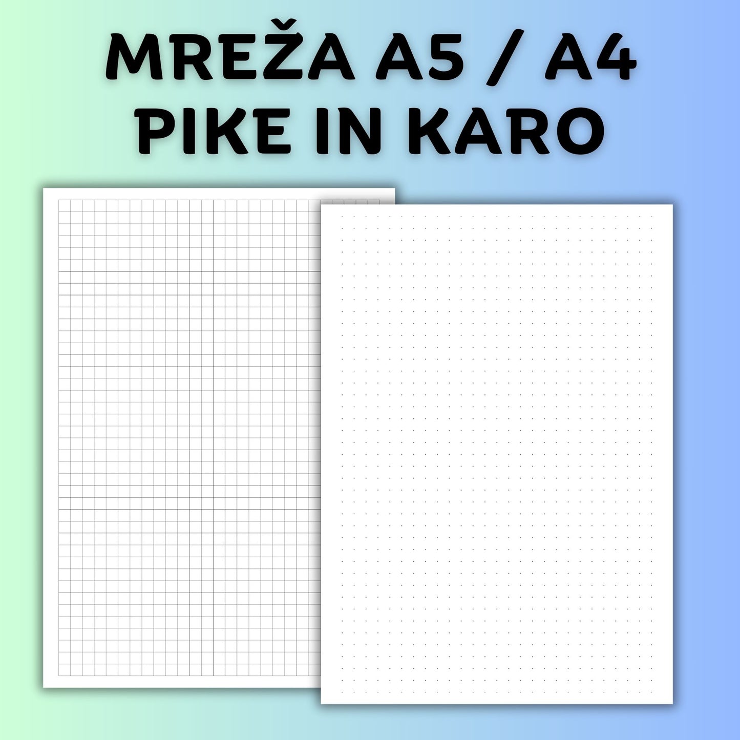 Mreža s pikami / karo - A4 in A5