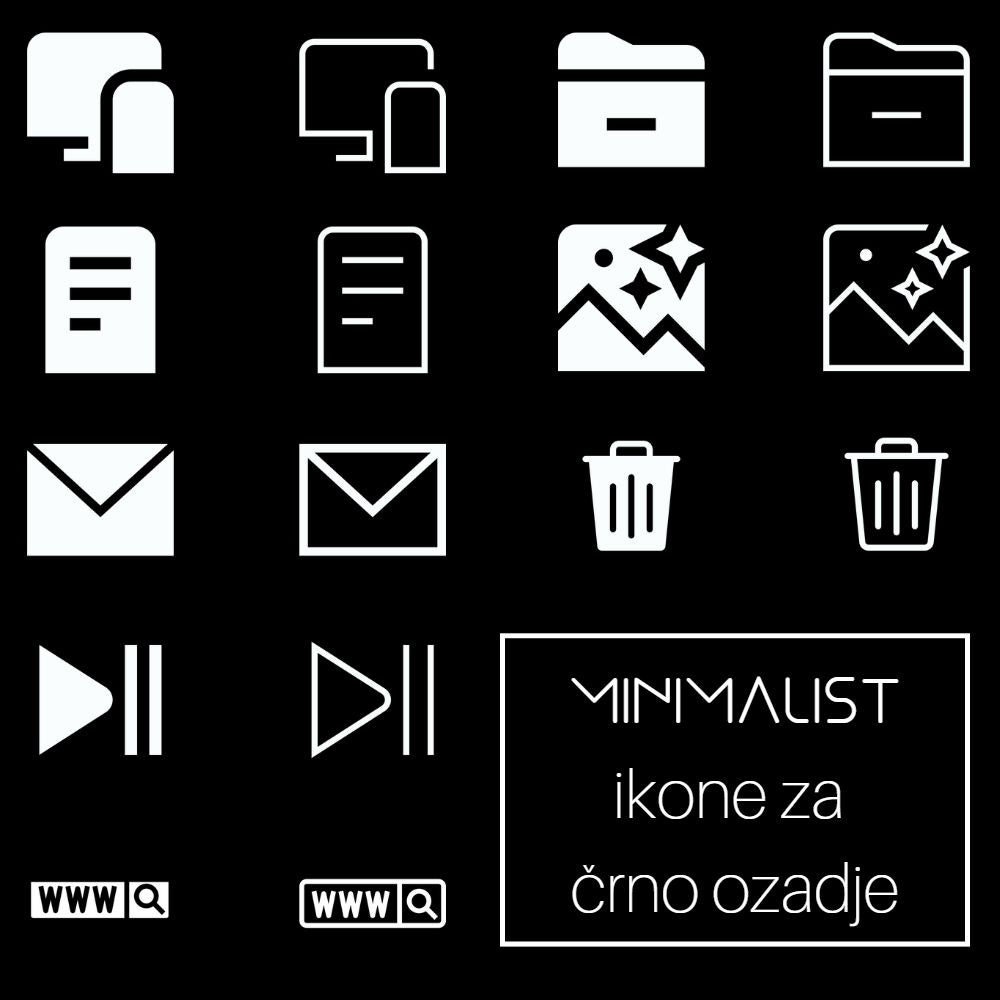 Organizator namizja Minimalist + 32 ikon
